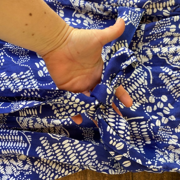 & OTHER STORIES Cotton Blend Coffee Bean Maxi Dress Size 2 Blue Spring - Picture 5 of 13